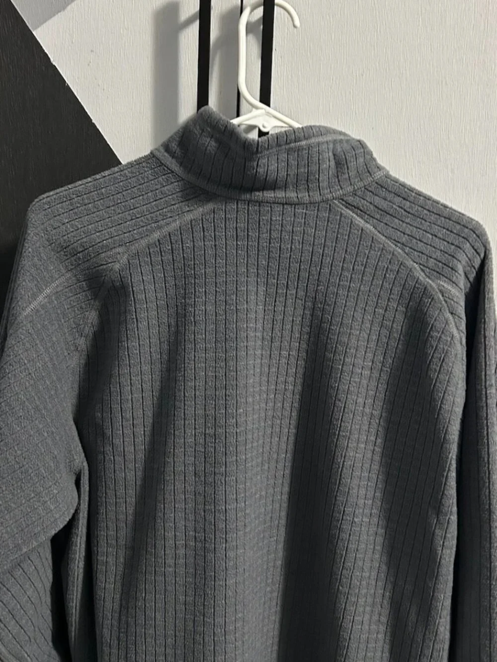 The North Face Men's SDS Gray 1/2-Zip Grid Fleece Pullover Jacket Size‎ L